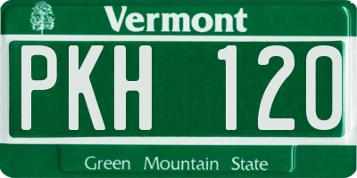 VT license plate PKH120