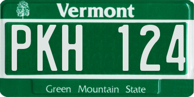 VT license plate PKH124
