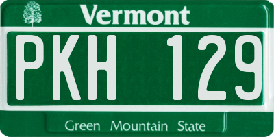 VT license plate PKH129