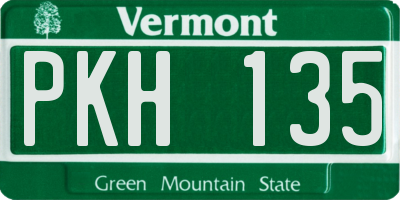 VT license plate PKH135