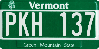 VT license plate PKH137