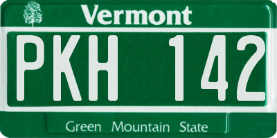 VT license plate PKH142