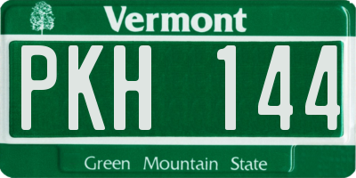 VT license plate PKH144