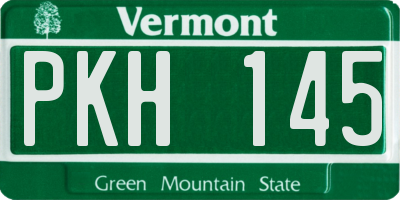 VT license plate PKH145