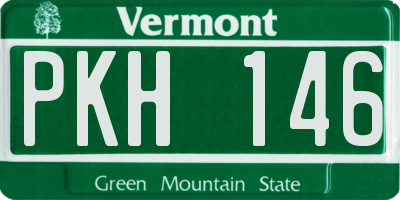 VT license plate PKH146
