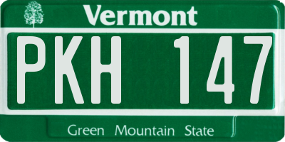 VT license plate PKH147