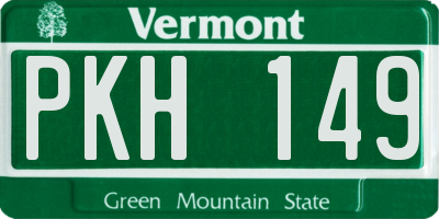 VT license plate PKH149
