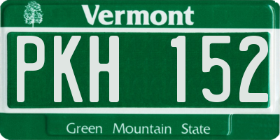 VT license plate PKH152