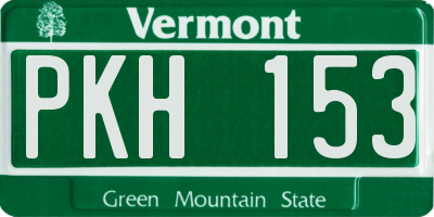 VT license plate PKH153