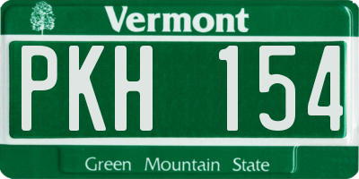 VT license plate PKH154