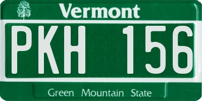VT license plate PKH156