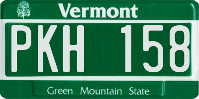 VT license plate PKH158