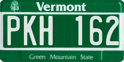 VT license plate PKH162
