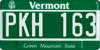 VT license plate PKH163