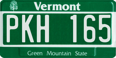 VT license plate PKH165