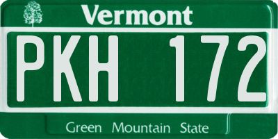 VT license plate PKH172