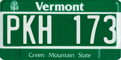 VT license plate PKH173
