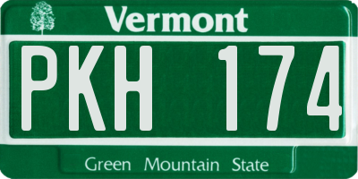 VT license plate PKH174