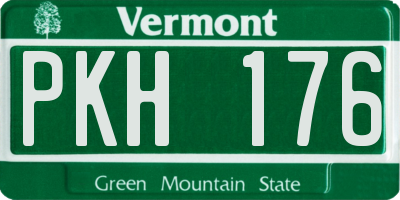 VT license plate PKH176