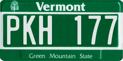 VT license plate PKH177