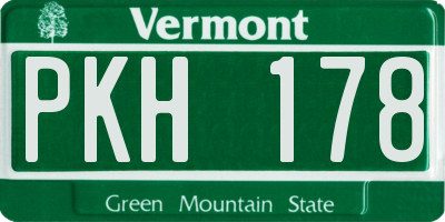 VT license plate PKH178