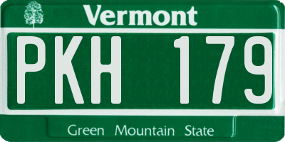 VT license plate PKH179