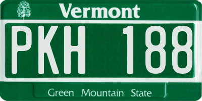 VT license plate PKH188