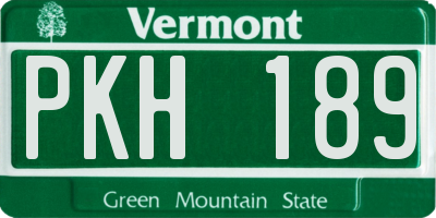 VT license plate PKH189