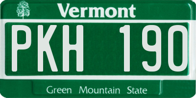 VT license plate PKH190