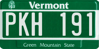 VT license plate PKH191