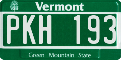 VT license plate PKH193