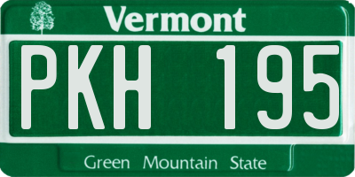 VT license plate PKH195