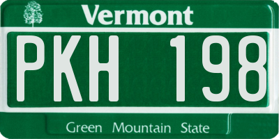 VT license plate PKH198
