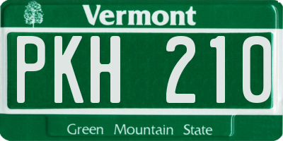 VT license plate PKH210