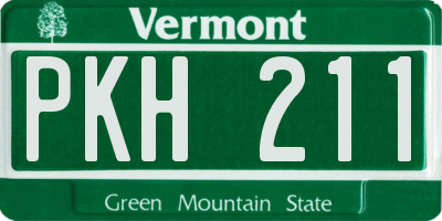VT license plate PKH211