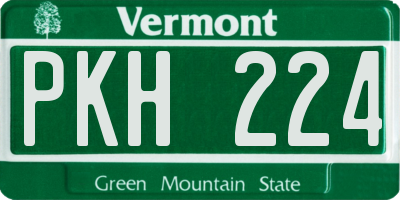 VT license plate PKH224