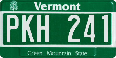 VT license plate PKH241