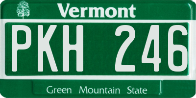 VT license plate PKH246