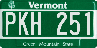 VT license plate PKH251
