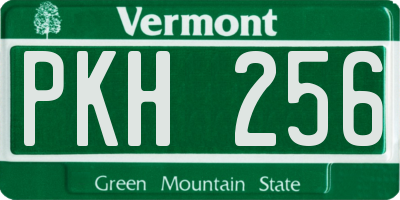 VT license plate PKH256