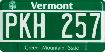 VT license plate PKH257