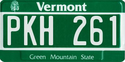 VT license plate PKH261