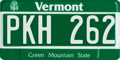 VT license plate PKH262
