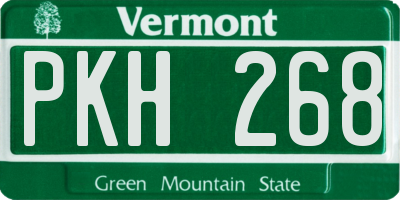 VT license plate PKH268