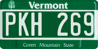 VT license plate PKH269