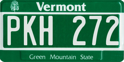 VT license plate PKH272