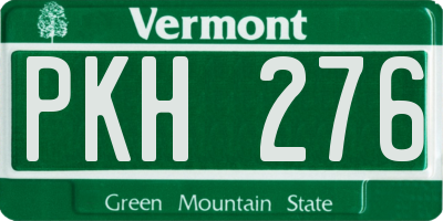 VT license plate PKH276