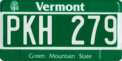 VT license plate PKH279