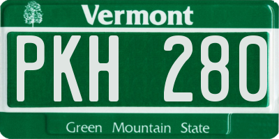 VT license plate PKH280