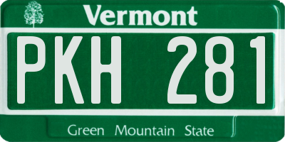 VT license plate PKH281